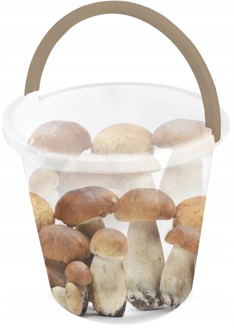 Household bucket with handle, mushroom pattern, 10l