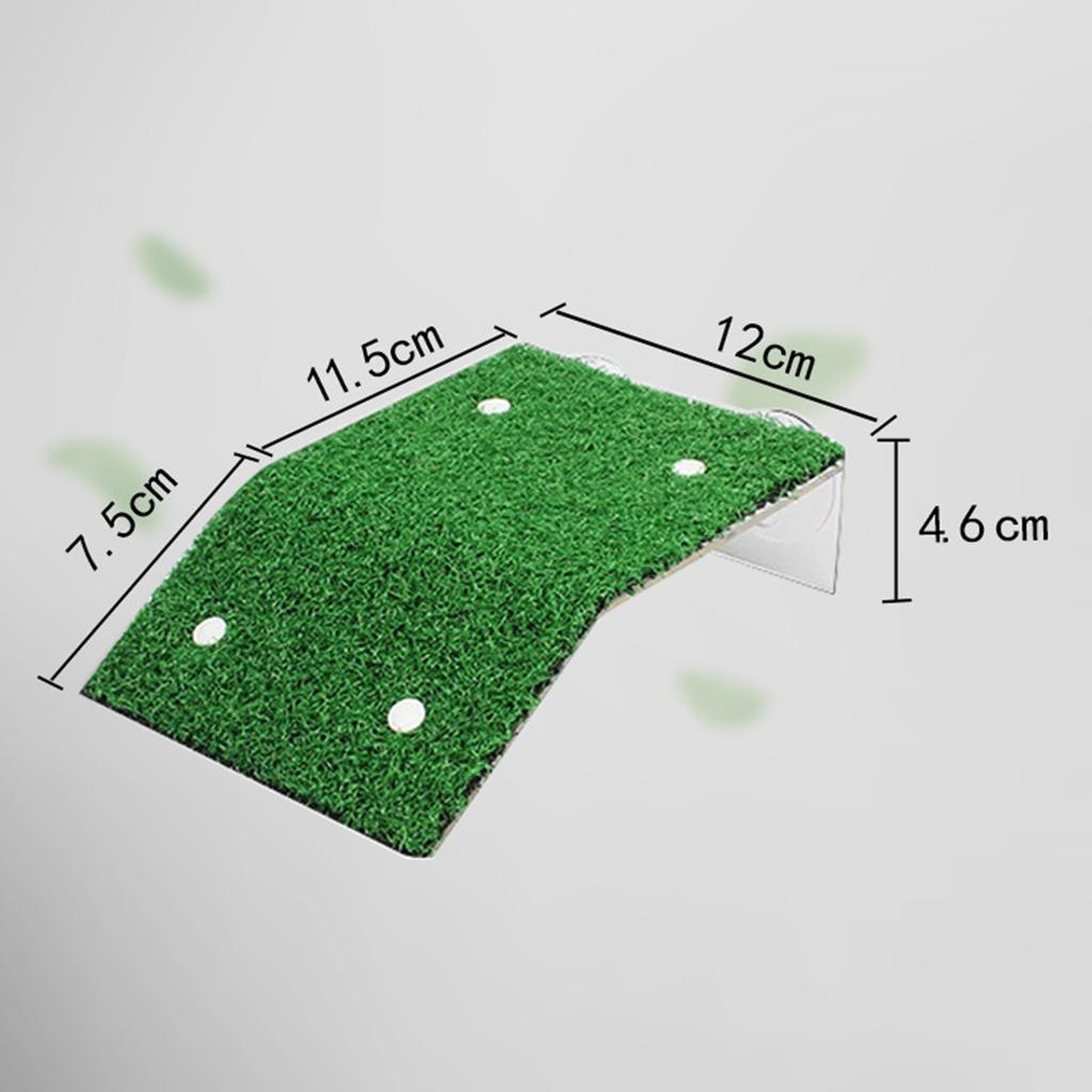 Turtle Resting Basking Drying Platform Reptile Tortoise Climbing Ladder Simulated Lawn Tank Decoration Habitat Decor