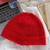Hollow Out Crochet Pullover Hat Bohemian Style Weave Cap Sweet Knitted Beanies Hat  Girls