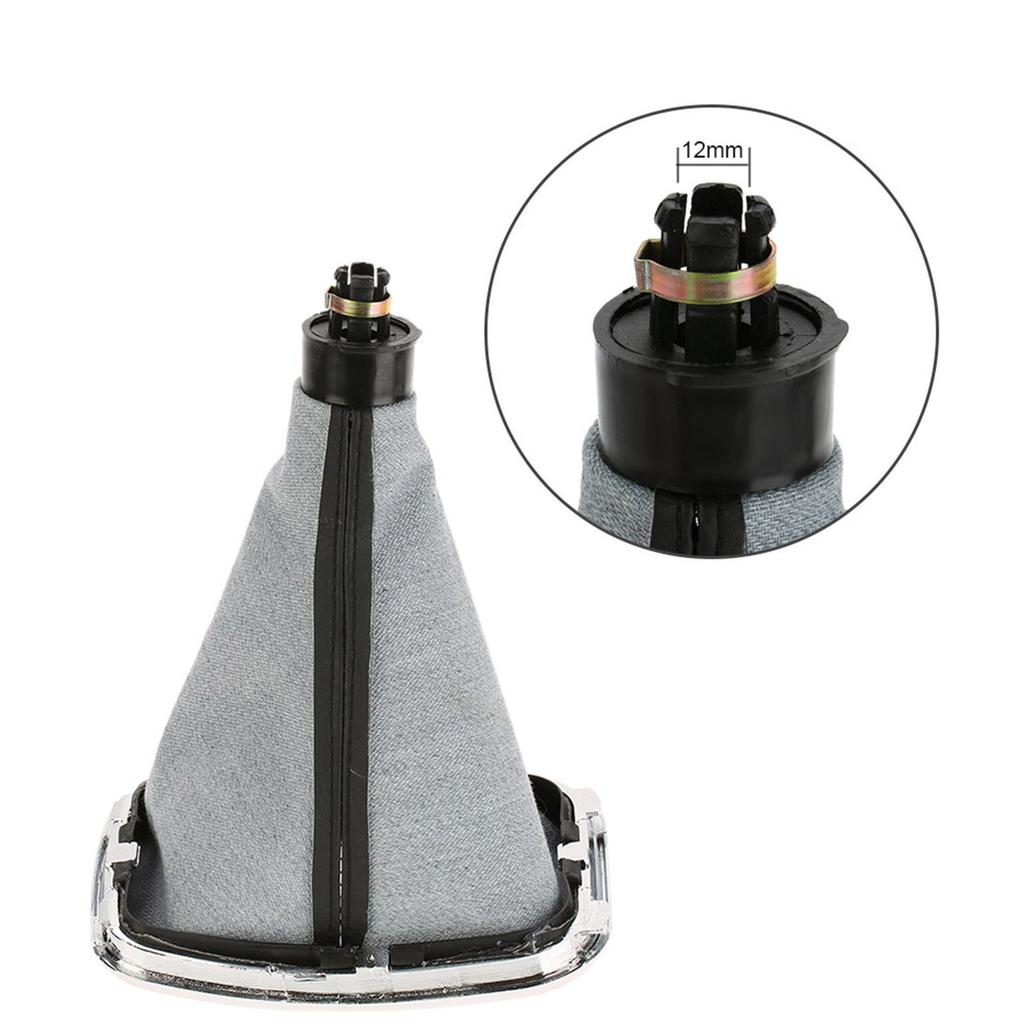 New 5 Speed Gear Shift Knob Gaitor Boot Black PU Leather Replacement for Jetta GTi MK4 1999 2004