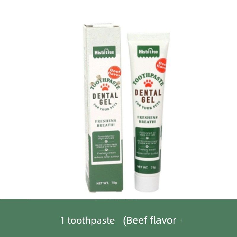 

Soft-Bristle Toothbrush Small Head Cleaning Pet Supplies Cat Edible toothpaste 1