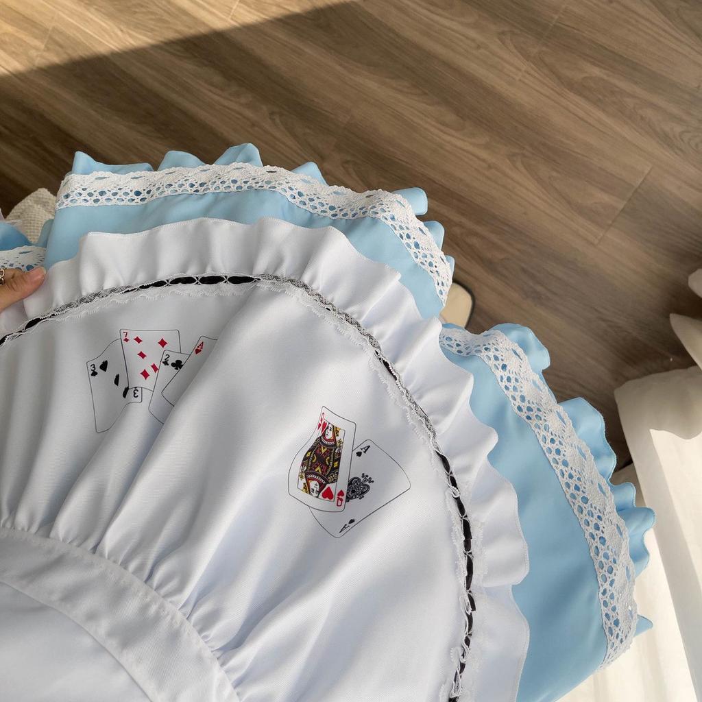 Japanese Anime Alice In Wonderland Series Playing Card Maid Cosplay Outfit