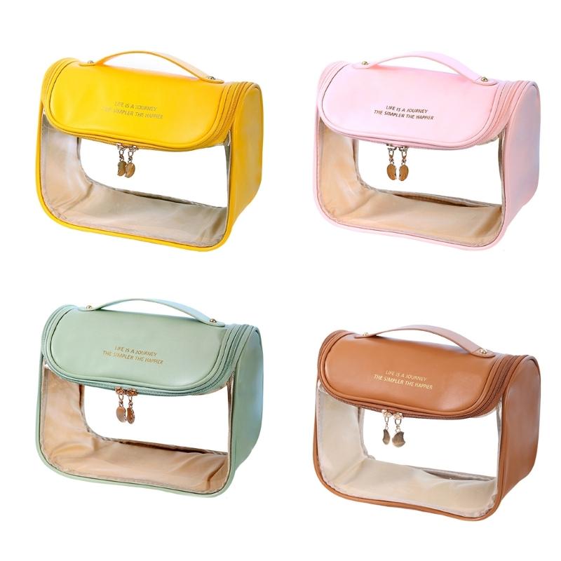 Large Capacity Cosmetic Bags Portable Clear Wash Bag Makeup Bags Travel Toiletry Organizer Storage Pouch for Women Girls
