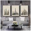 Retro Posters Paris London New York Wall Art Prints Watercolor Canvas Paintings Vintage Pictures  Home Bedroom Decoration