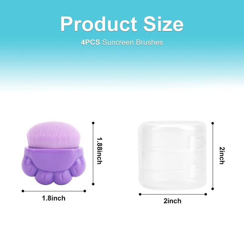 Cat'S Paw Appearance Sunscreen Applicator For Kids Sunscreen Brush Set Sunscreen Lotion Applicator Travel Sunscreen Applicator