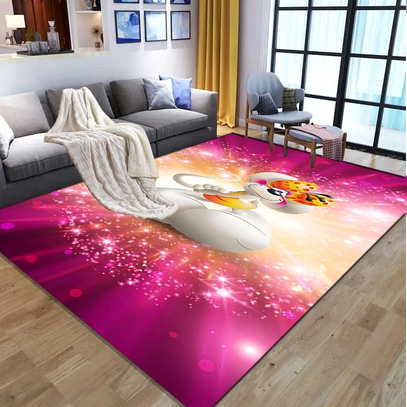 Diddl Pattern Rug, Indoor/Outdoor Mat, for Picnic, Gameroom, Bedroom, Office, Living Room, Home Decor Carpet, Birthday Gift