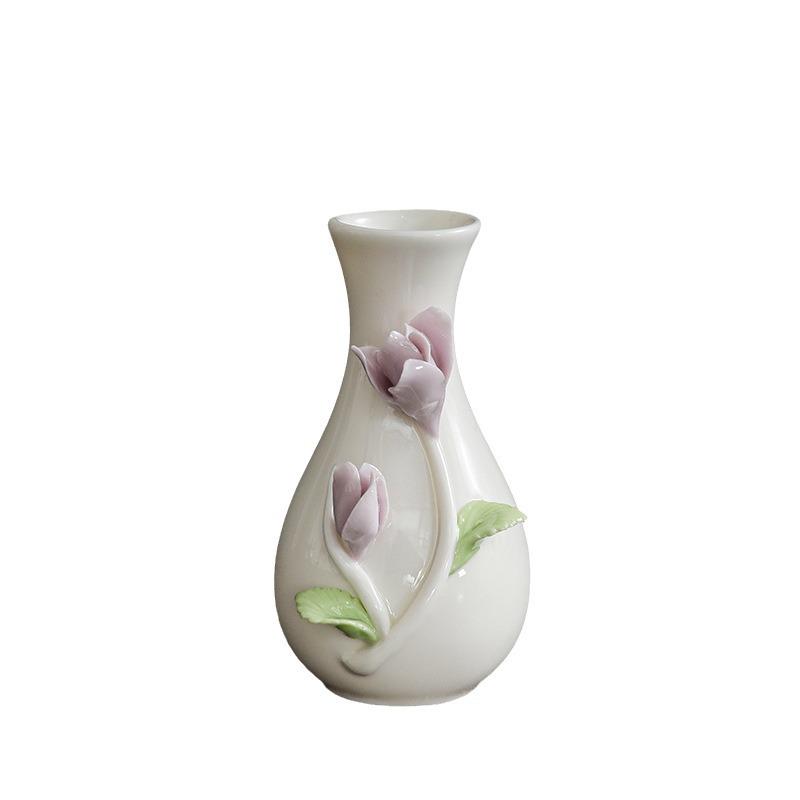 New Handmade Ceramic Pinch Flower Vase for Floral Arrangement and Home Decor
