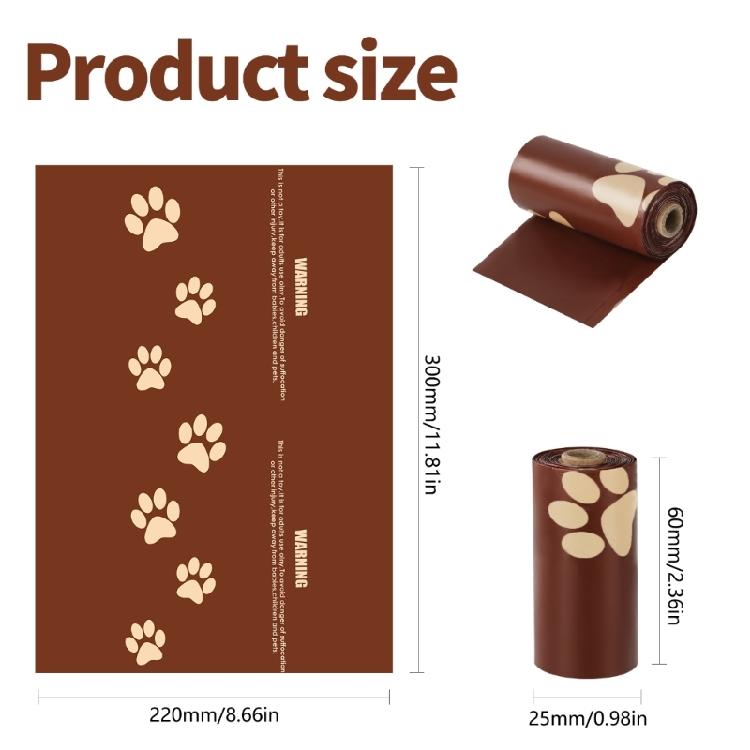 18 Rolls Chocolate Scented Pet Poop Bags Easy to Use Waste Bag for Dog with Easy Tear Feature Outdoor Walking Essential