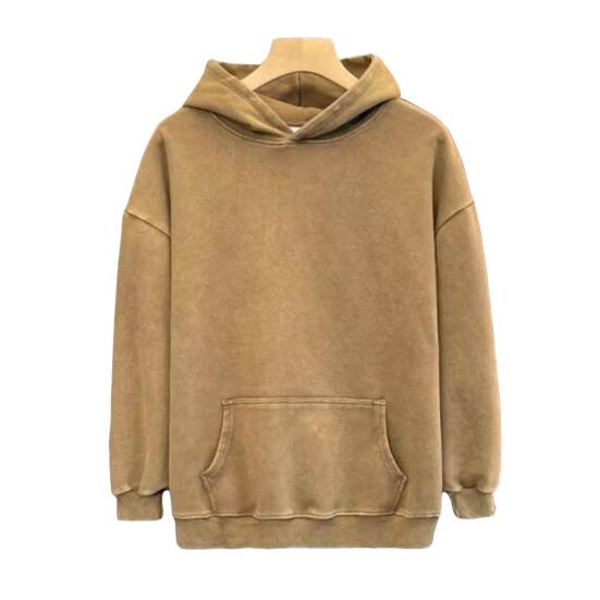 

Зимняя пара толстовка с капюшоном с эффектом потертости в стиле ретро свободный свитер с капюшоном длинный рукав унисекс M