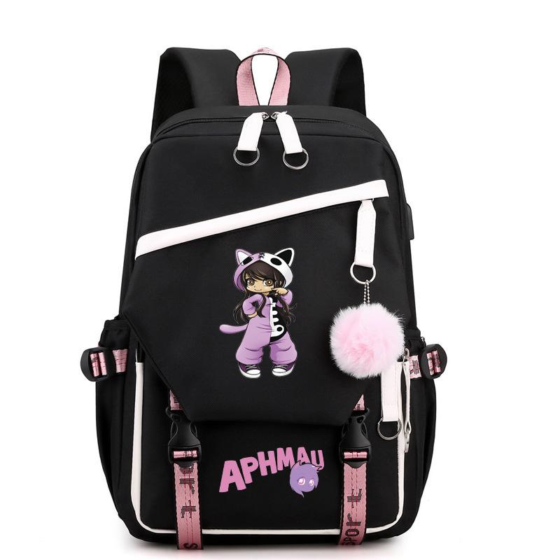 Speed Backpack Aphmau Anime Schoolgirl School Bag Female Notebook Backpack Usb School Bag