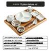 Tea Painting 11-Piece Ceramic Dinnerware Set