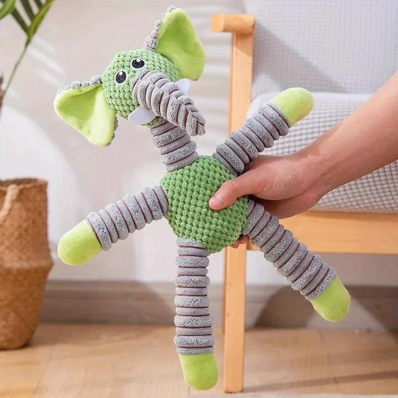 Plush Dog Toy for Small Medium Dogs Puppy Teething Chew Toy Interactive Stuffed Animal Anxiety Relief Chewable Playmate Cute