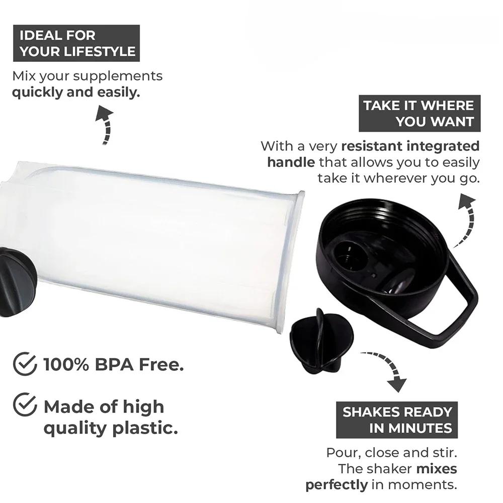 Sticle Shaker de 28 oz pentru Shake-uri Proteice, Cupe Shaker cu Tel Blender cu Bilă, Sticlă Shaker cu Mâner, Călătorie To Go Slushy Sală