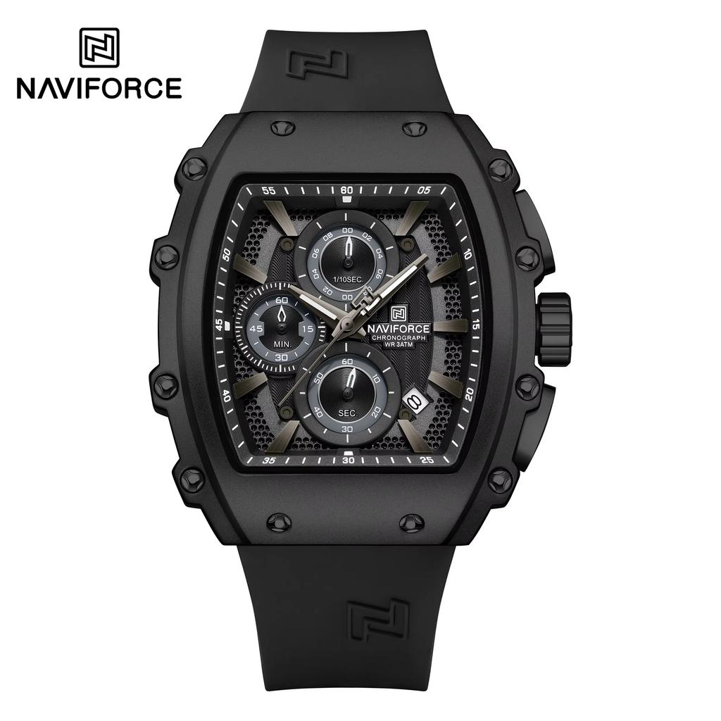 Top Brand NAVIFORCE 8070 Personalizado Men's Watch High Quality Original Brand Square Watches with Silicone Strap Reloj 2025