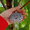Cute Jeju Island Honey Orange Plush Keychain Soft Smiling Orange And Smiling Little Stone Doll Accessories Girl Kawaii Birthday