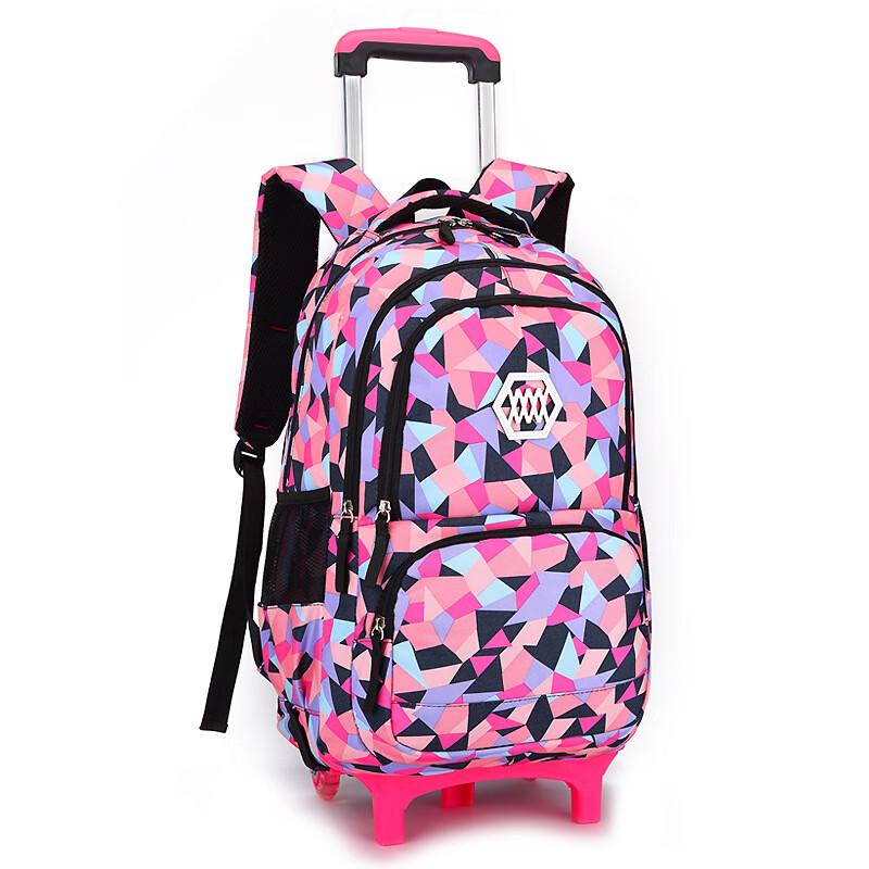 ZIRANYU Girls  Large Capacity Trolley School Bag