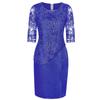 Plus Size Lace Fashion Evening Dress for Women – Elegant and Trendy Design