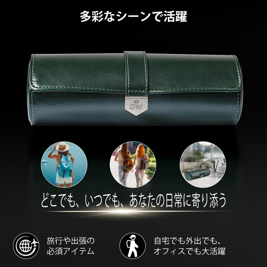 DUKWIN Watch Watch PU Leather Watch Storage Case for Genuine Leather Watch Luxury Watch Portable Watch Travel Storage Portable Case, 1-Piece Roll,