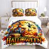 3pcs Scarecrow Halloween Design Quilt Cover Set (1 Quilt Cover + 2 Pillowcases Without Pillow Core), High-Definition Printing for Home and Dormit