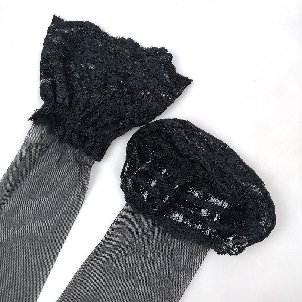 BEILEISI Silicone Anti-Slip Lace Trim Thigh-High Stockings 2132