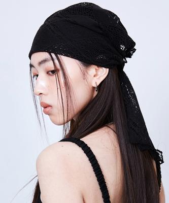 Seullipiseullib Palma Black Scarf Hat