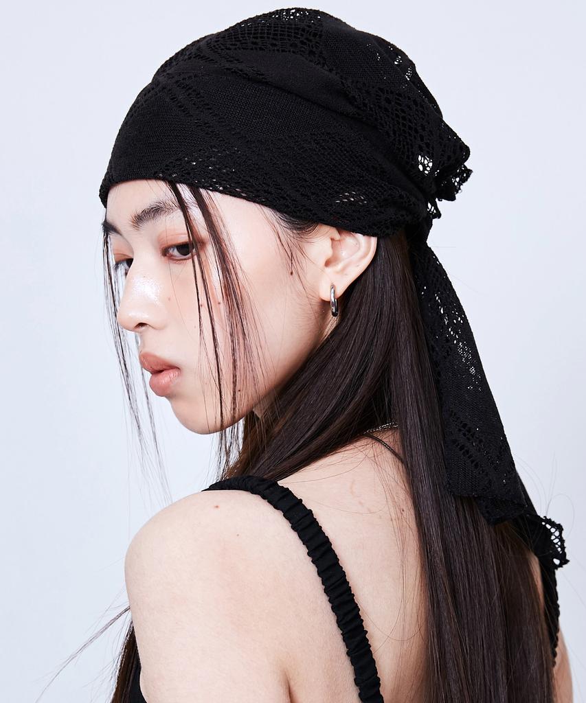 Seullipiseullib Palma Black Scarf Hat