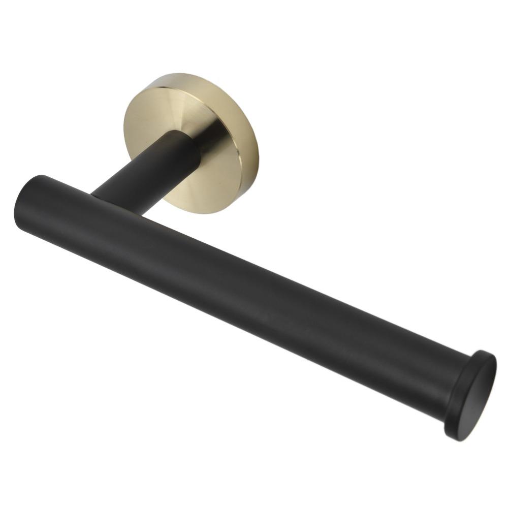 Black Gold Color Tissue Roll Holder 304 Stainless Steel Paper Holder  For Kitchen