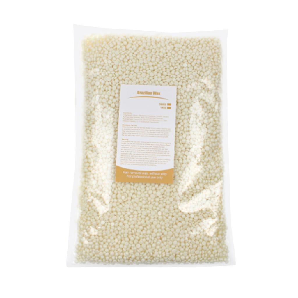 Hard Wax Beans for Nose Leg Body Hair Removal Paper Free Fast Dehairing Big Bag 1000G Honey
