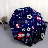 1pc Soccer-themed Circular Pattern Umbrella with Plastic Handle,Vibrant Cartoon Pattern,Multi-functional UmbrellaB2008