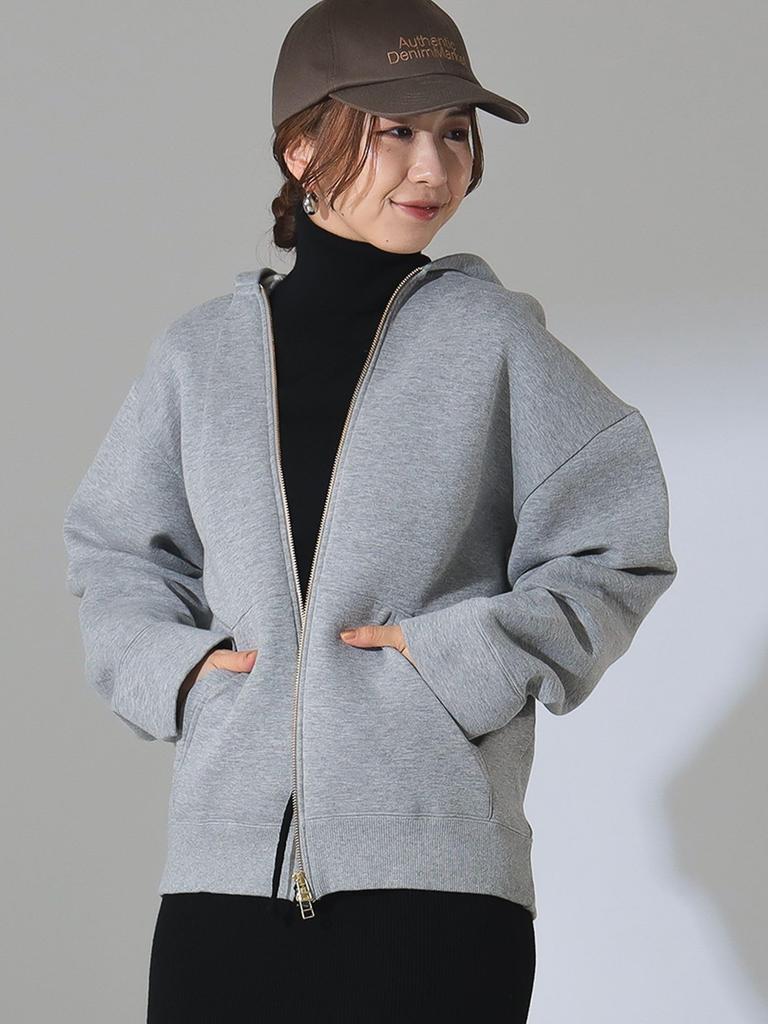 TEE Cardboard Zip Parka 36 64140081126 [Demilx Beams] L/S Women's LIGHT.GREY
