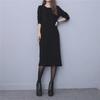 Cozy Thick Sweater Dress - Plus Size Women's Long Autumn/Winter Skirt