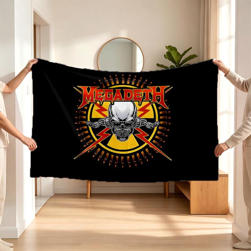 Megadeth (1) Flanelová deka měkký doplněk do ložnice a obývacího pokoje a útulný domácí dárek