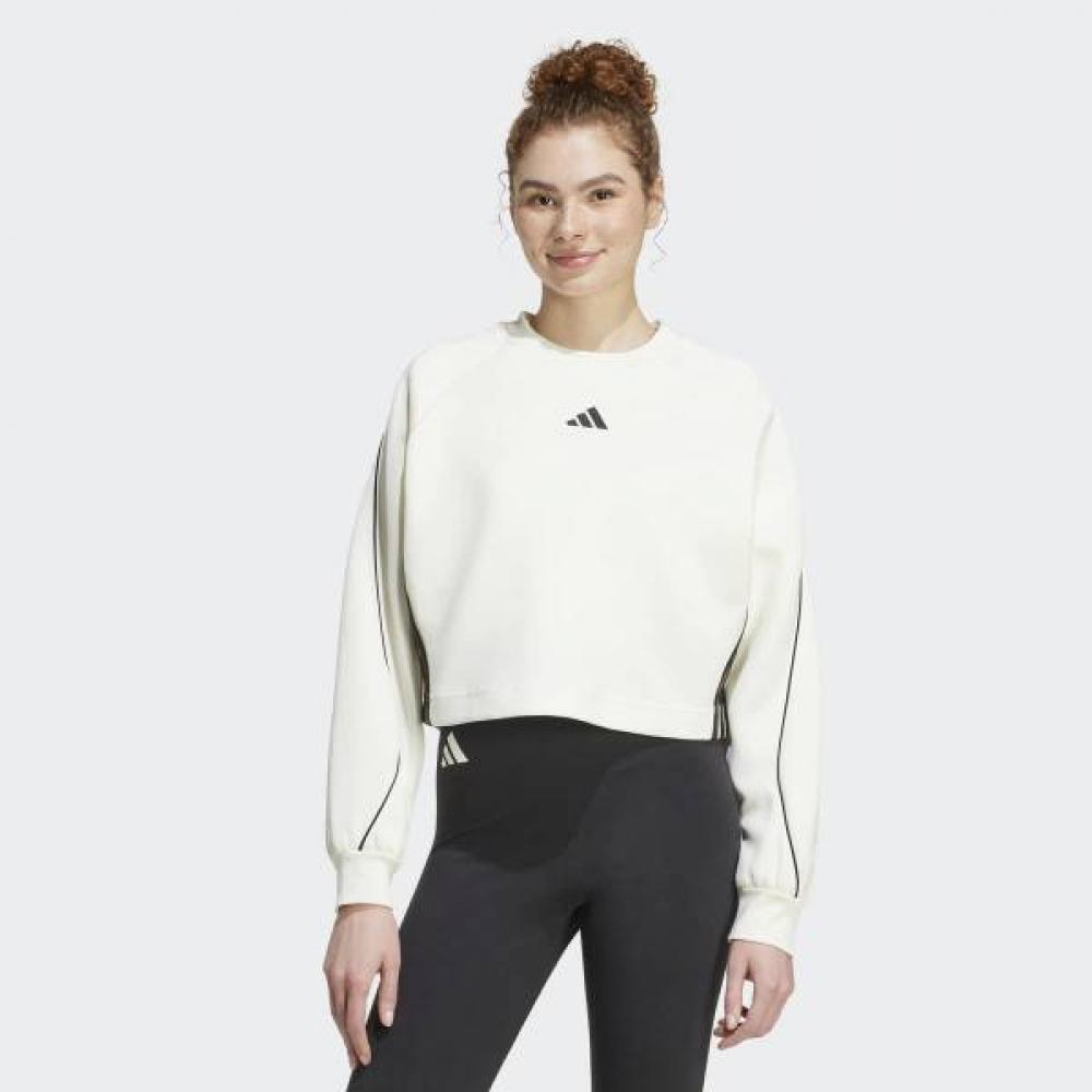 Adidas Women S Crewneck SweatShirt Stadium 3 Stripe Model