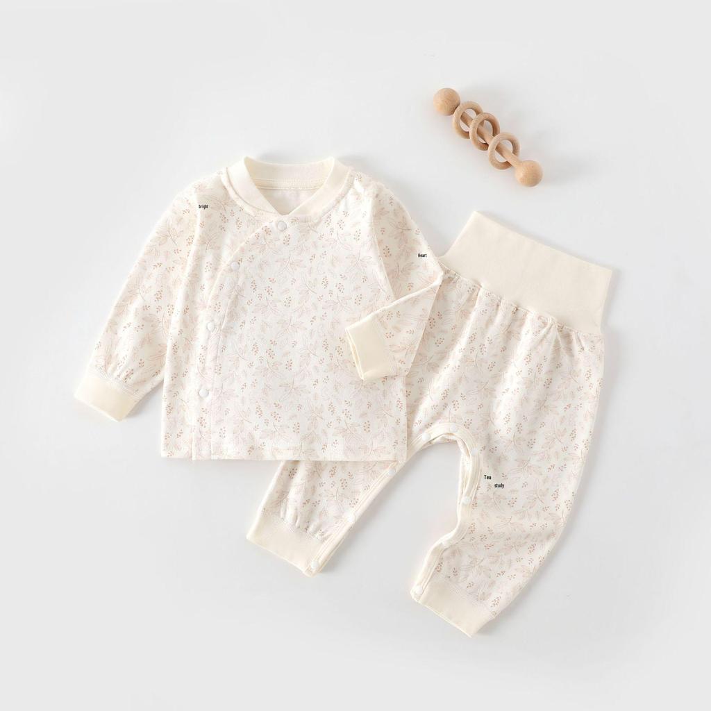 Neugeborenen Reiner Baumwolle Herbst & Frühling Hochtailliert Bauchschutz Outfit