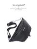 Korean Style Women's Leather Chest Bag: Large Capacity Cowhide Waist & Crossbody Bag with Trendy Chain