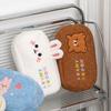 Cute Stationery Bag Desktop Storage Large Capacity Pencil Case Bear Rabbit Printed Pen Pouch for Student Girls Makeup Bags Gift