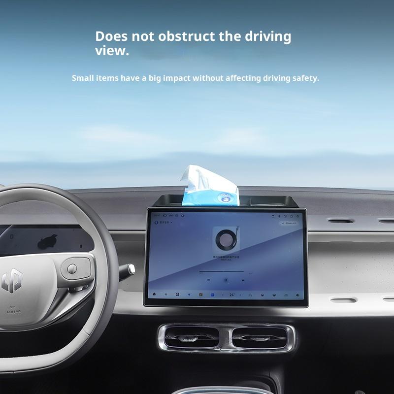 For Leapmotor B10 Screen Rear Storage Box Special Navigation Screen Organizer Box Storage Case Interior