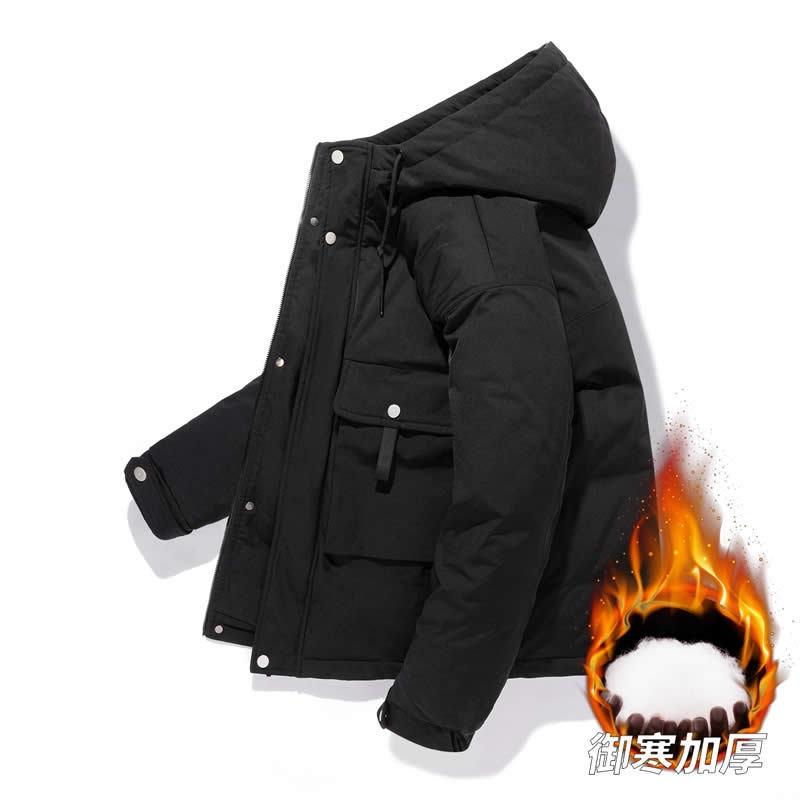 

Winter new couple padded clothes men s and women s padded jackets thickened and warm men s tooling hooded padded jackets 5XL