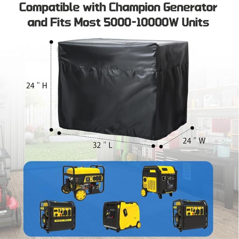 Oxford Cloth Generator Cover Tear Resistant Windproof Protective Shield Dust Cover For Outdoor Storage Easy to Use