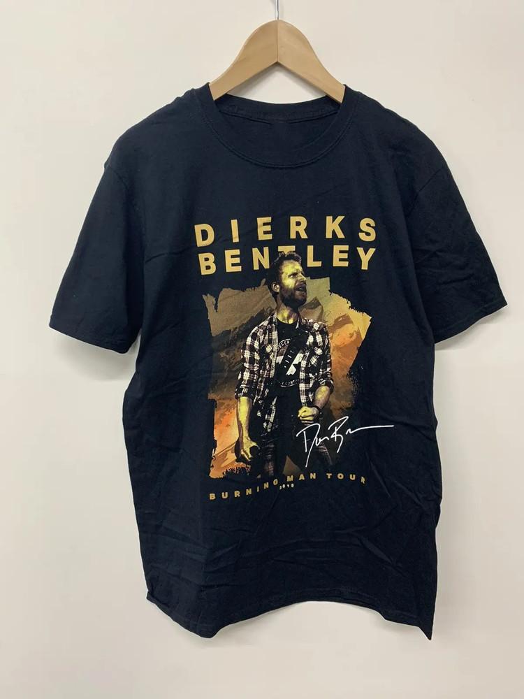 

Vintage Dierks Bentley Burning Man T Shirt Black All Size KK273 Unisex T-Shirt XL