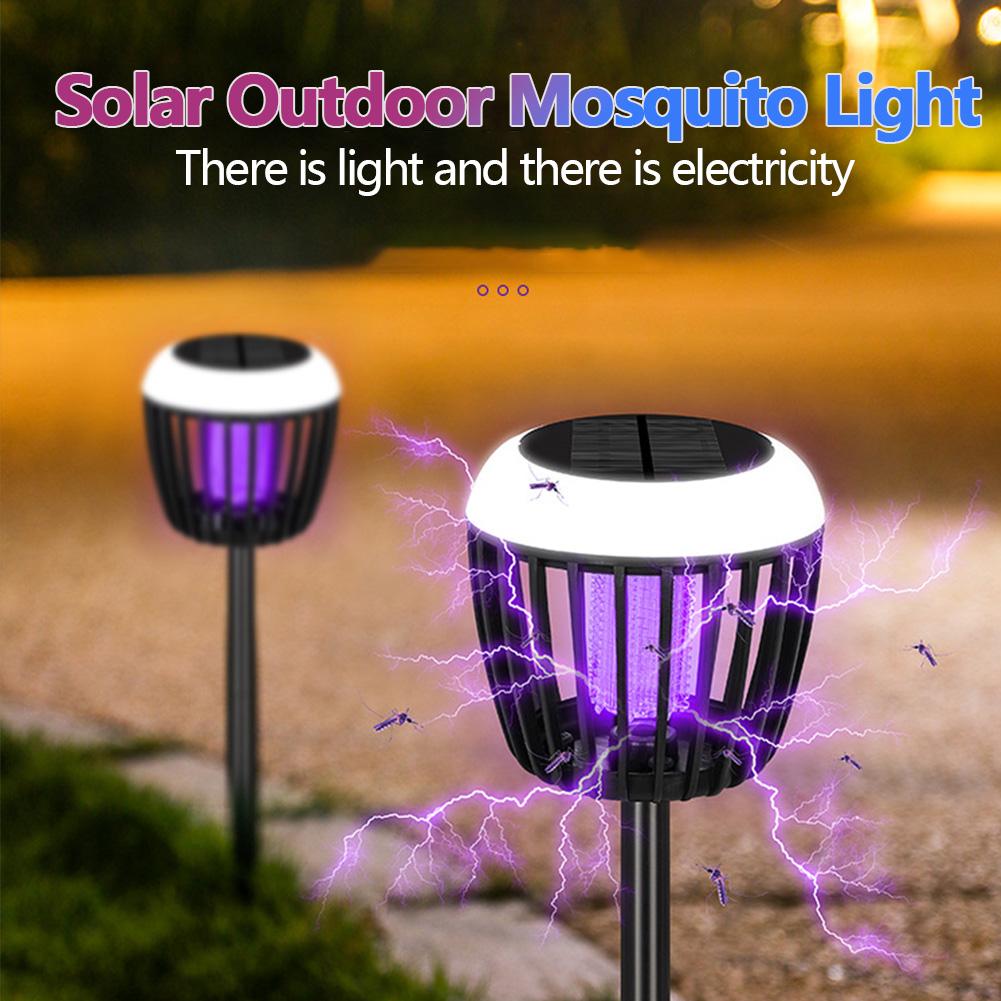 Solar Mosquito Killer Lamp Waterproof Lighting Mosquito Repellent Lamp Solar Light Bug Zapper for Outdoor Garden Patio Use