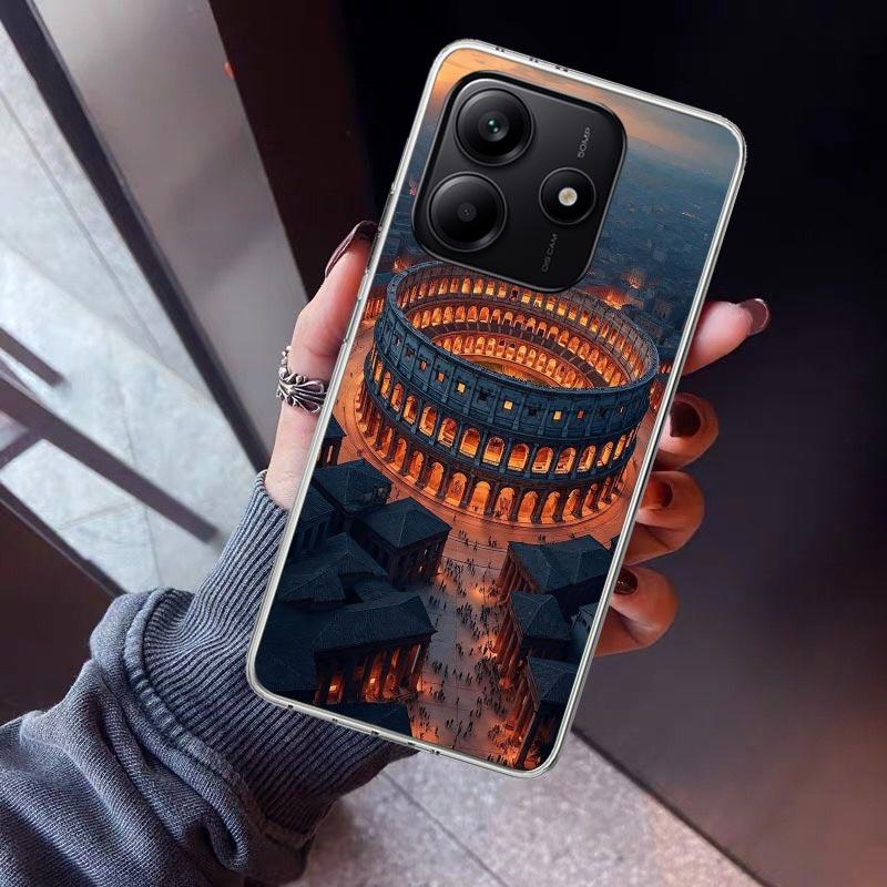 Roman Colosseum Phone Case For Xiaomi Redmi Note 15 14 14S 13 12S 12 Pro Plus 11S 11 10S 10 4G Cover 11E 11T 5G Print Fundas Red