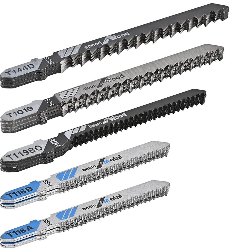 20-teiliges Stichsägeblatt-Set, verschiedene Ersatz-Stichsägeblätter mit T-Schaft