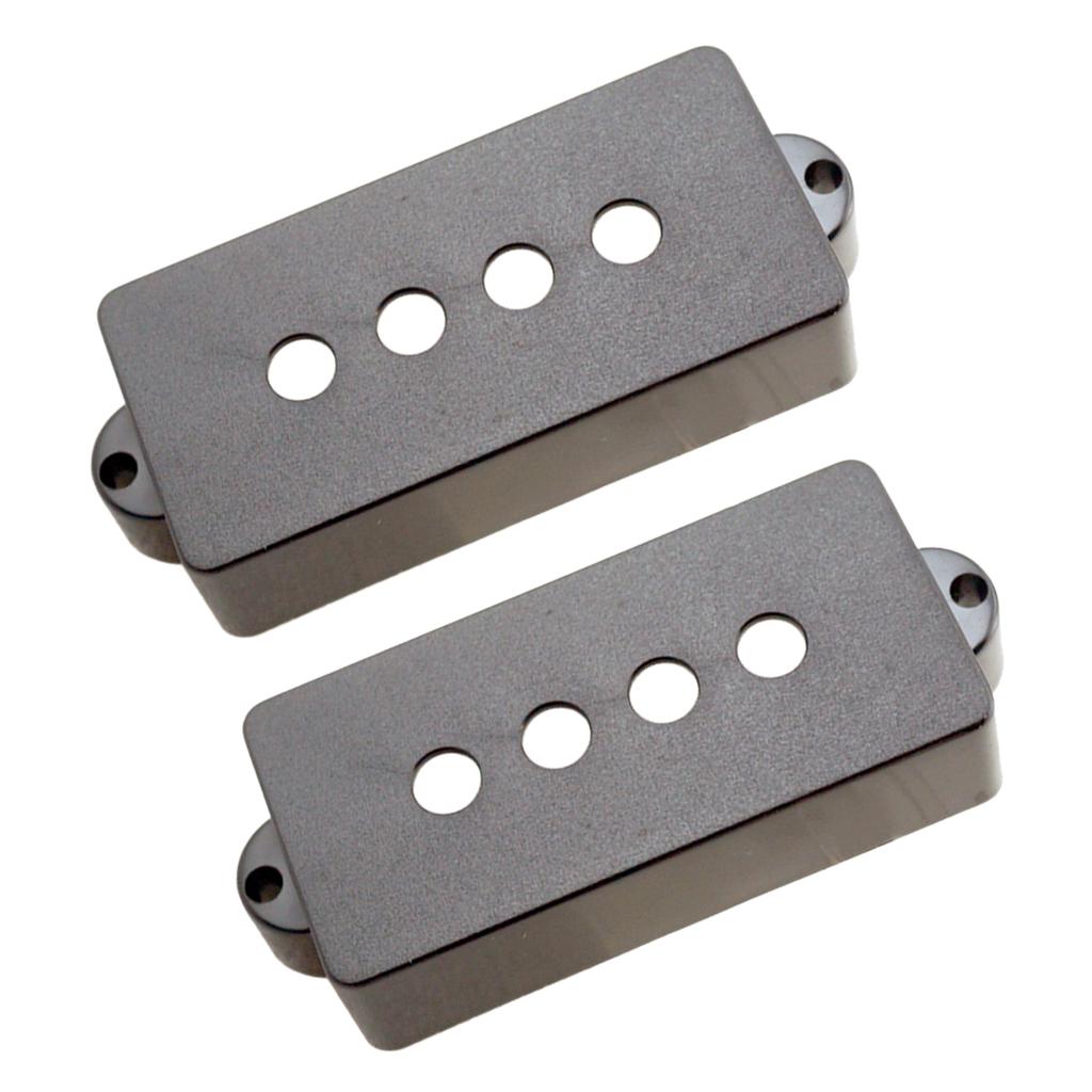 

Tooyful 2 Pieces Plastic 4-String Electric Bass Open Pickup Covers Shells for Parts чёрный