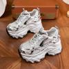 New Women's Breathable Mesh Sport Shoes Fashion Design Autumn Versatile High Platform Sneakers Outdoor Casual Chunky Shoes Woman