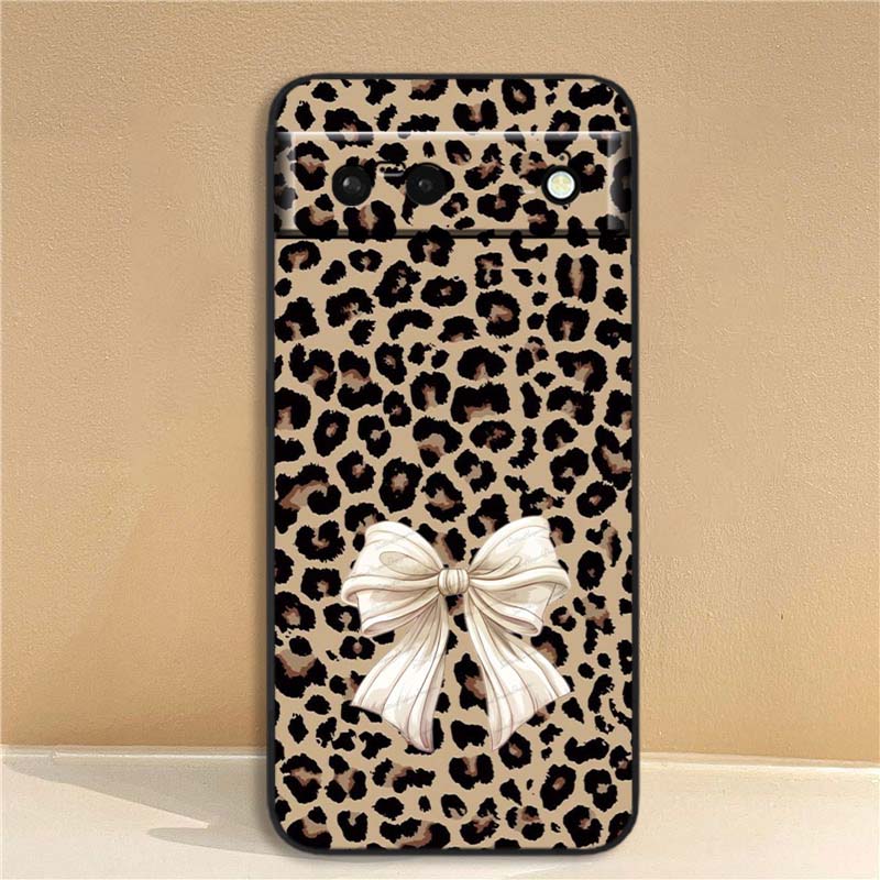 

Luxurious leopard print pattern For Google Pixel 10 9a 9 8A 8 7 7A 6 6A Pro XL 2024 5G Black Soft TPU Silicone Phone Case Google Pixel 6a
