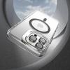 Applicable To Iphone16 Transparent Magnetic Mobile Phone Case, Apple 15pro Mobile Phone Case Lens Holder Case with Lens Film