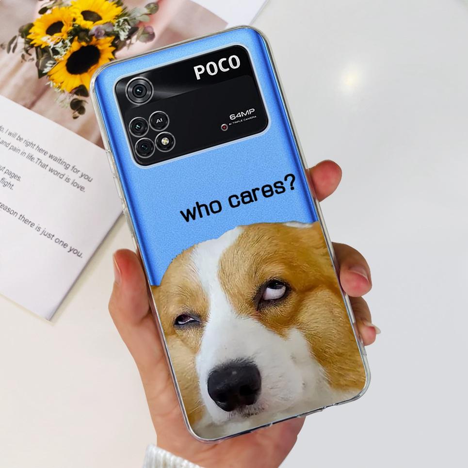 Soft Silicone Back Cover For Xiaomi Poco M4 Pro 4G 5G Case Transparent Cool Style Dragon Cartoon Pattern Poco X4 GT X4 Pro 5G