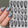 2pcs Stunning Black Butterfly Wings Nail Stickers Elegant Spring Nail Designs 3D Self-Adhesive Foils Nail Art Decorations
