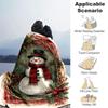 1Pc Winter Snowman Festive Scene Blanket Soft And Comfortable Casual Warm Camping Travel Christmas Halloween Gift M292120